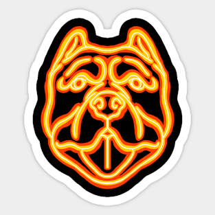 Neon American Bully Sticker